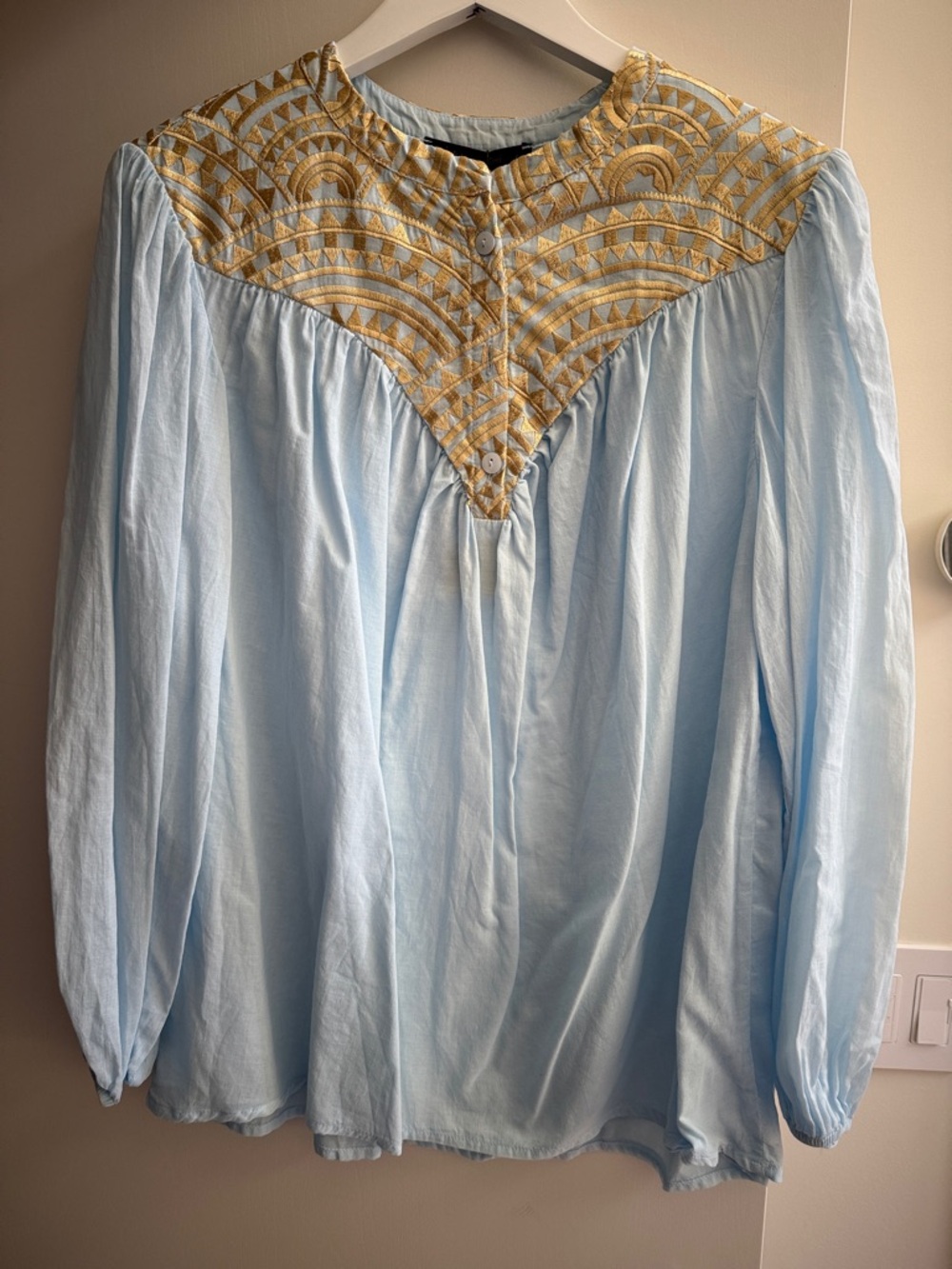 NEW Greek Archaic Kori Mao Collar Long Sleeve Shirt